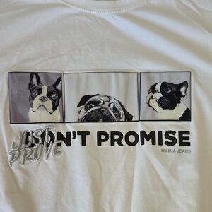 White French Bulldog Graphic T-Shirt SZ Large